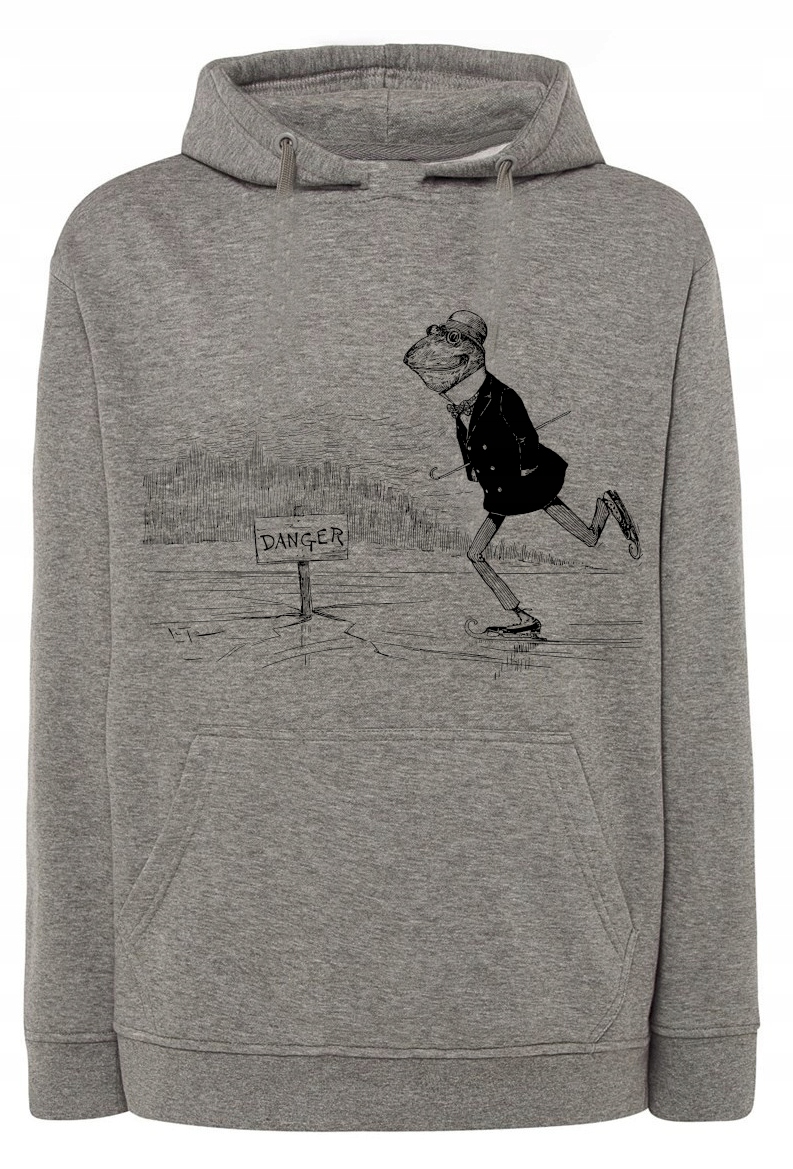 Pánská mikina s potiskem Žába na bruslích vel. L