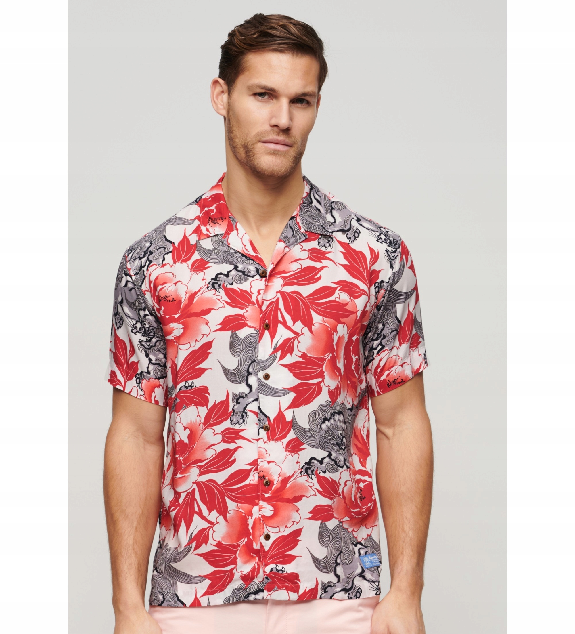 Superdry Bílá Košile S Barevným Vzorem (XL)