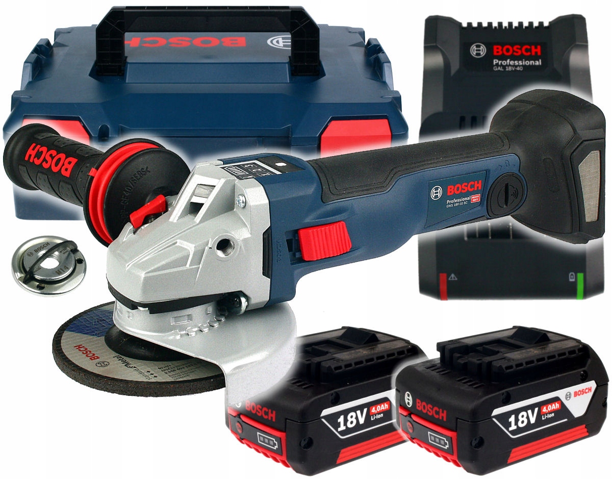 

Szlifierka Gws 18V-10 Sc Bosch 2x4,0Ah L-boxx