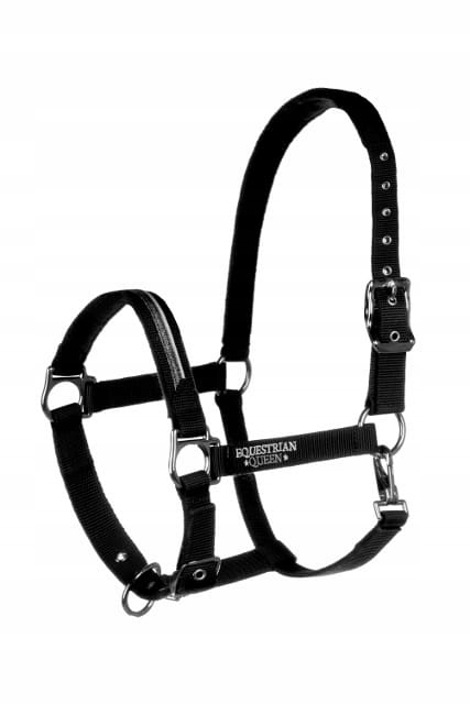 Kantar dla konia Equestrian Queen Paris podszyty polarem czarny Full