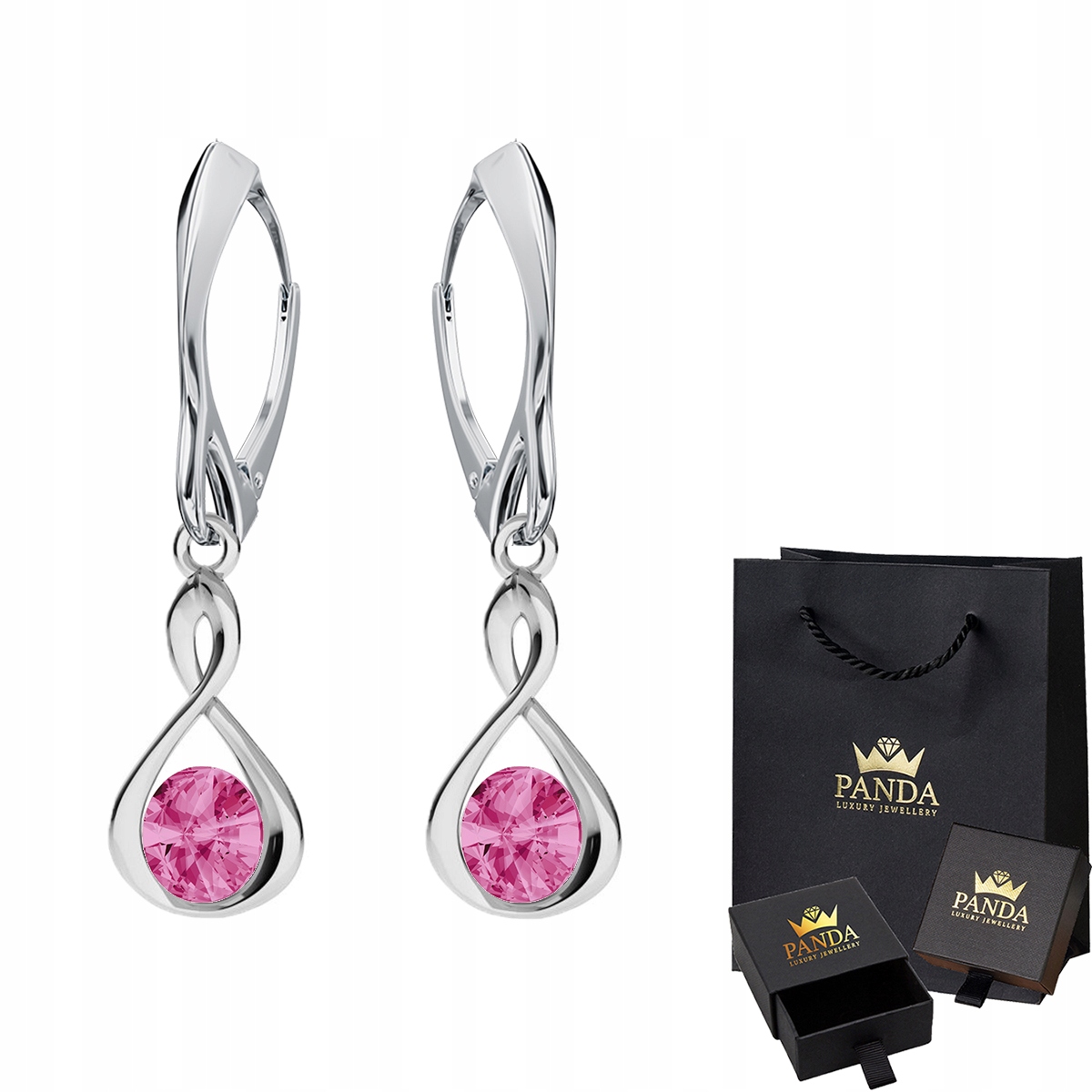 

Kolczyki Nieskończoności Infinity Swarovski Srebro