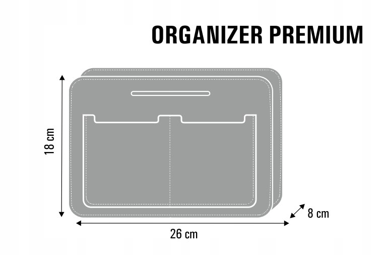 ORGANIZER FILCOWY DO TOREBKI SZARY Model Premium