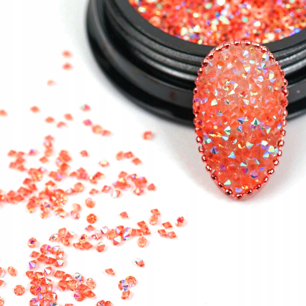 

Allepixie mini cyrkonie zdobień paznokci orange 16