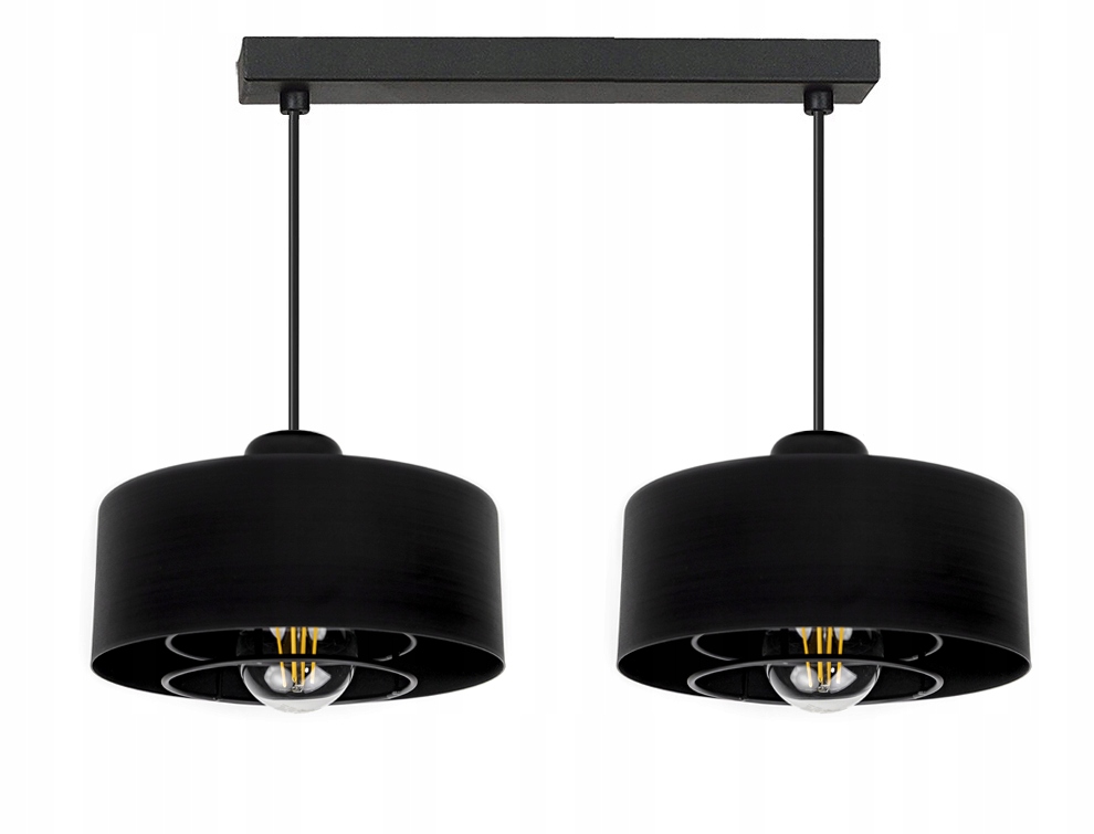 Lustr závěsné stropní svítidlo Loft Spiro 2 stropní svítidla nad stůl černá