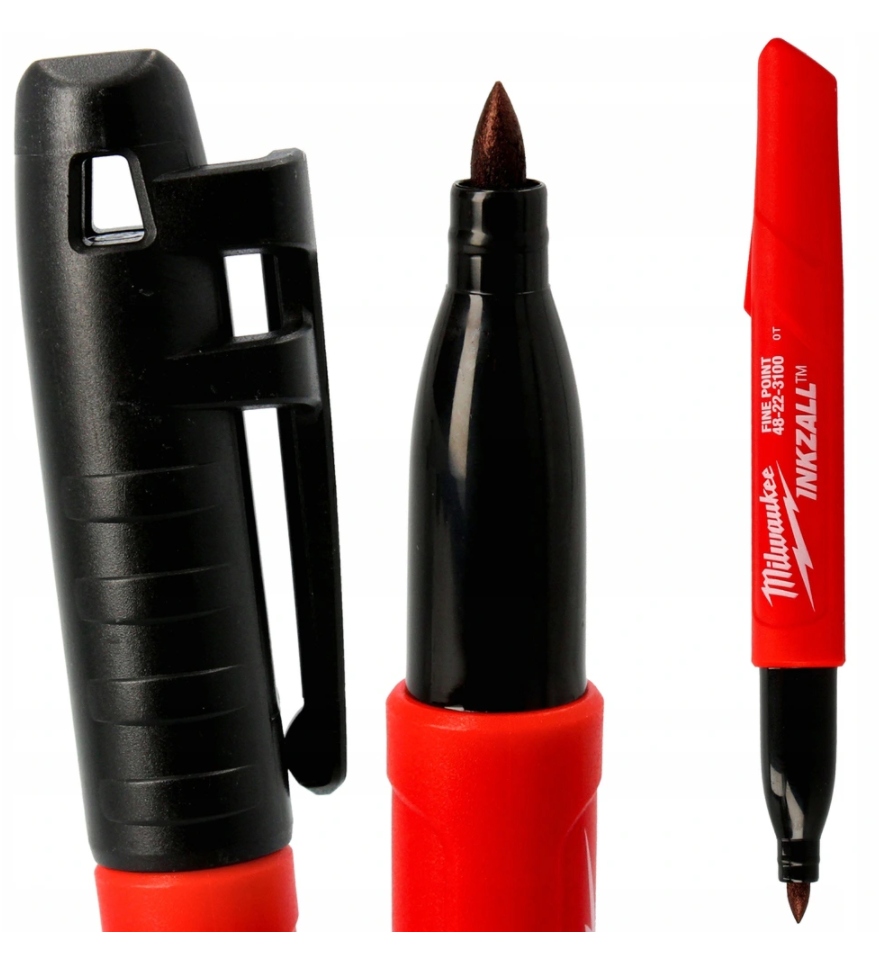 MARKER MILWAUKEEE INKZALL CZARNY BUDOWLANY PERMANENTNY WODOODPORNY CIENKI