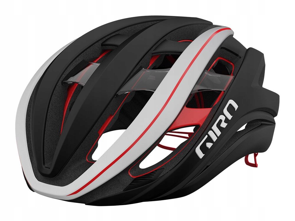 Kask szosowy rower Giro Aether Spherical Mips matte black white red S 51-55