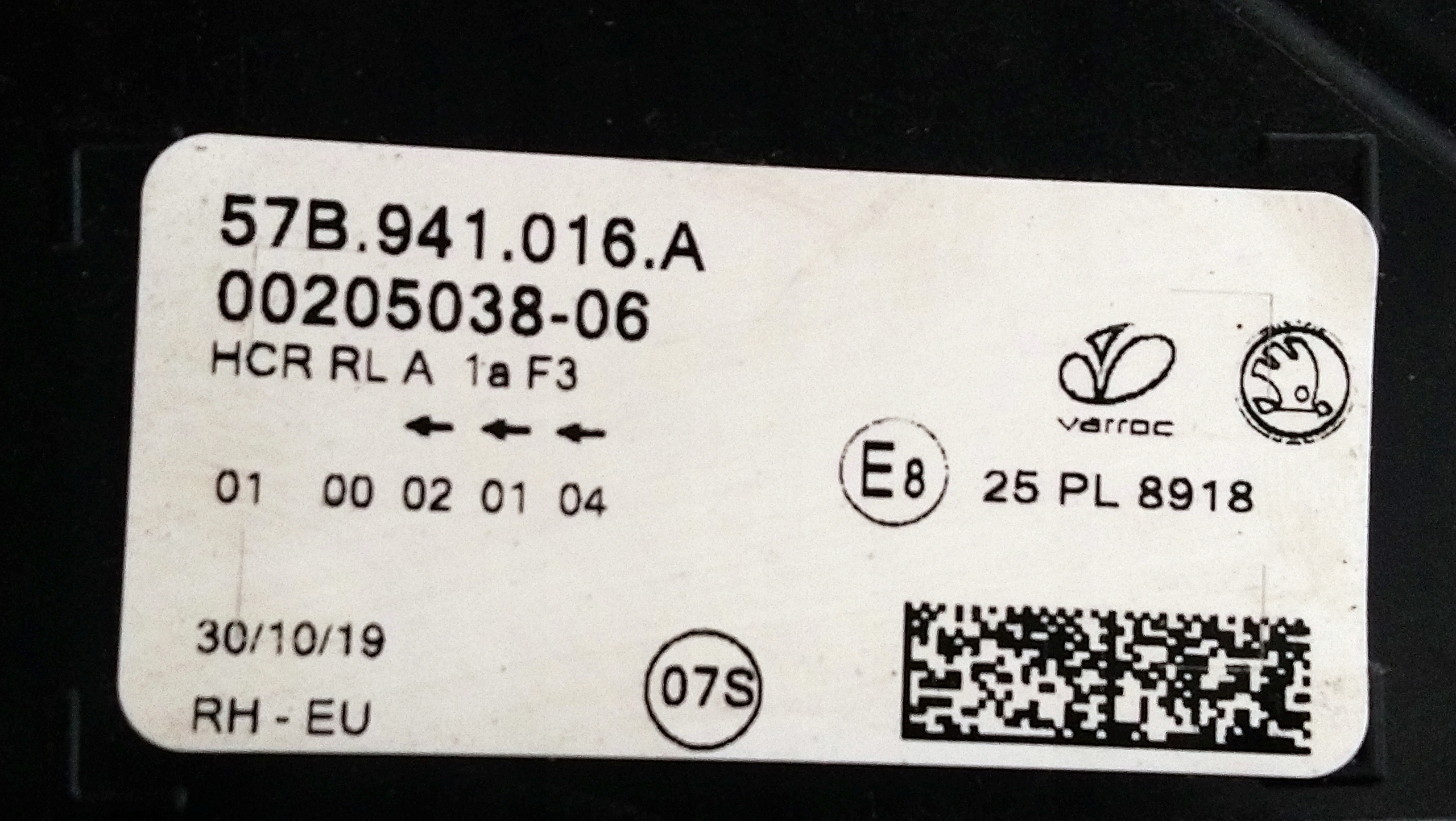 light right front SKODA KAROQ 57B941016A