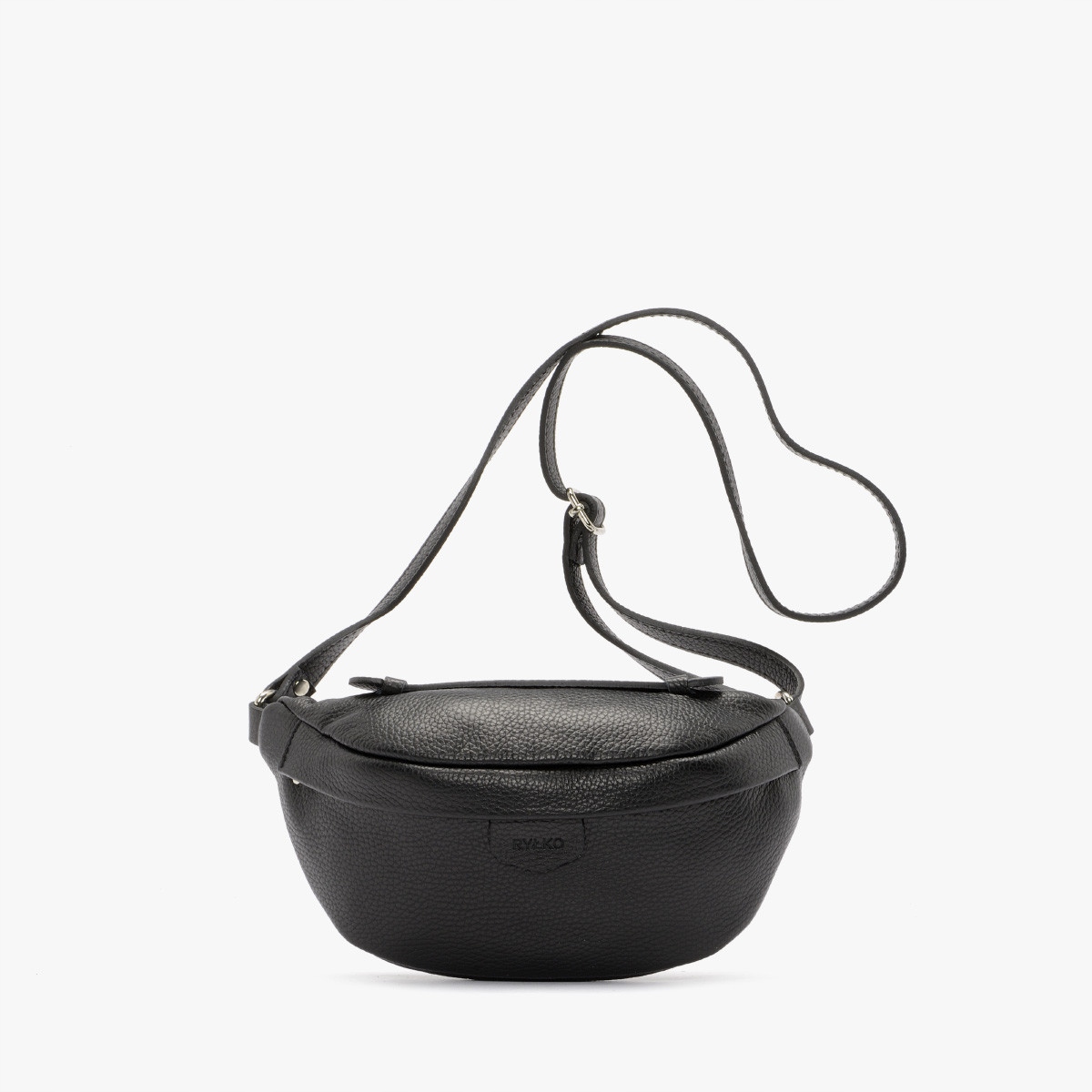 

Ryłko czarna skórzana torebka damska nerka