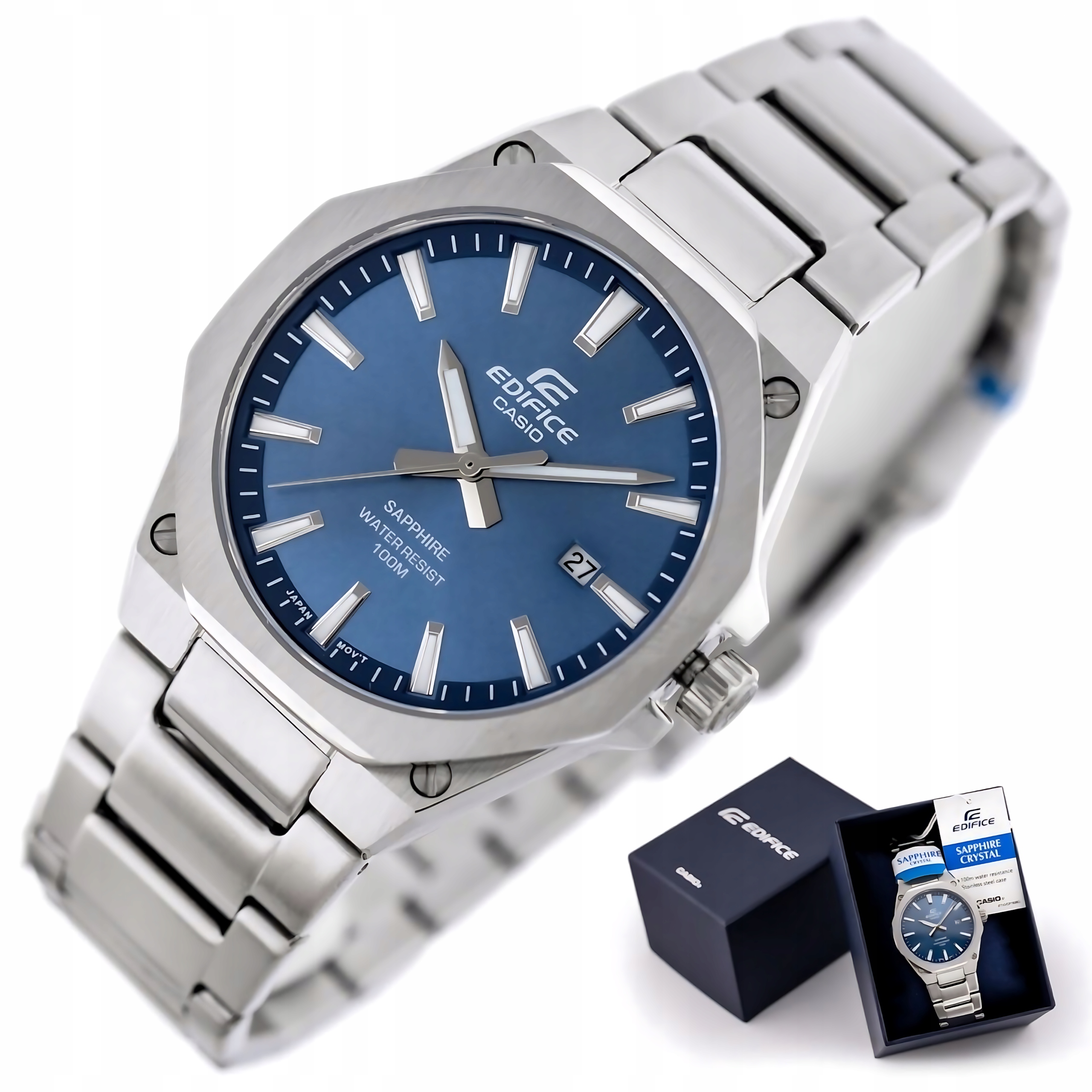 Pánské Hodinky Casio Edifice EFR-S108D-2AV Slim Vodotěsné WR100 Pudlko