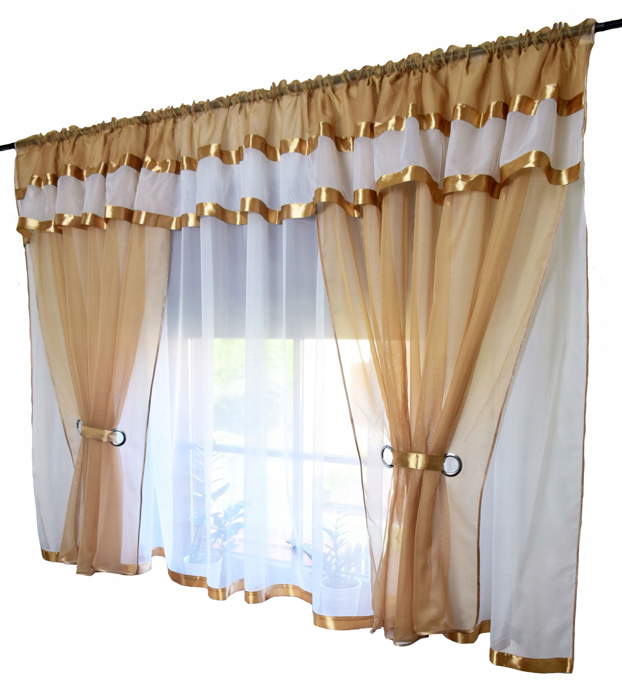 

Woal Gotowe Firany dwuwarstwowe 400x150 Lambrekin