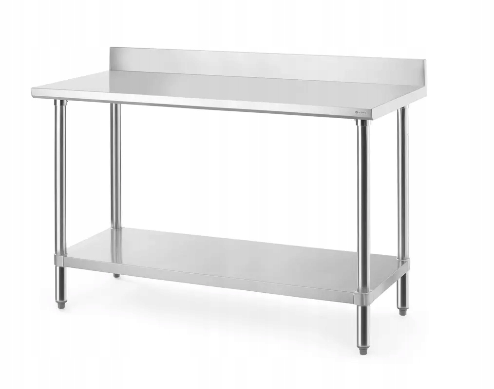 Nástěnný stůl s policí – kroucený, Hendi, Budget Line, 1400x600x(H)950 mm