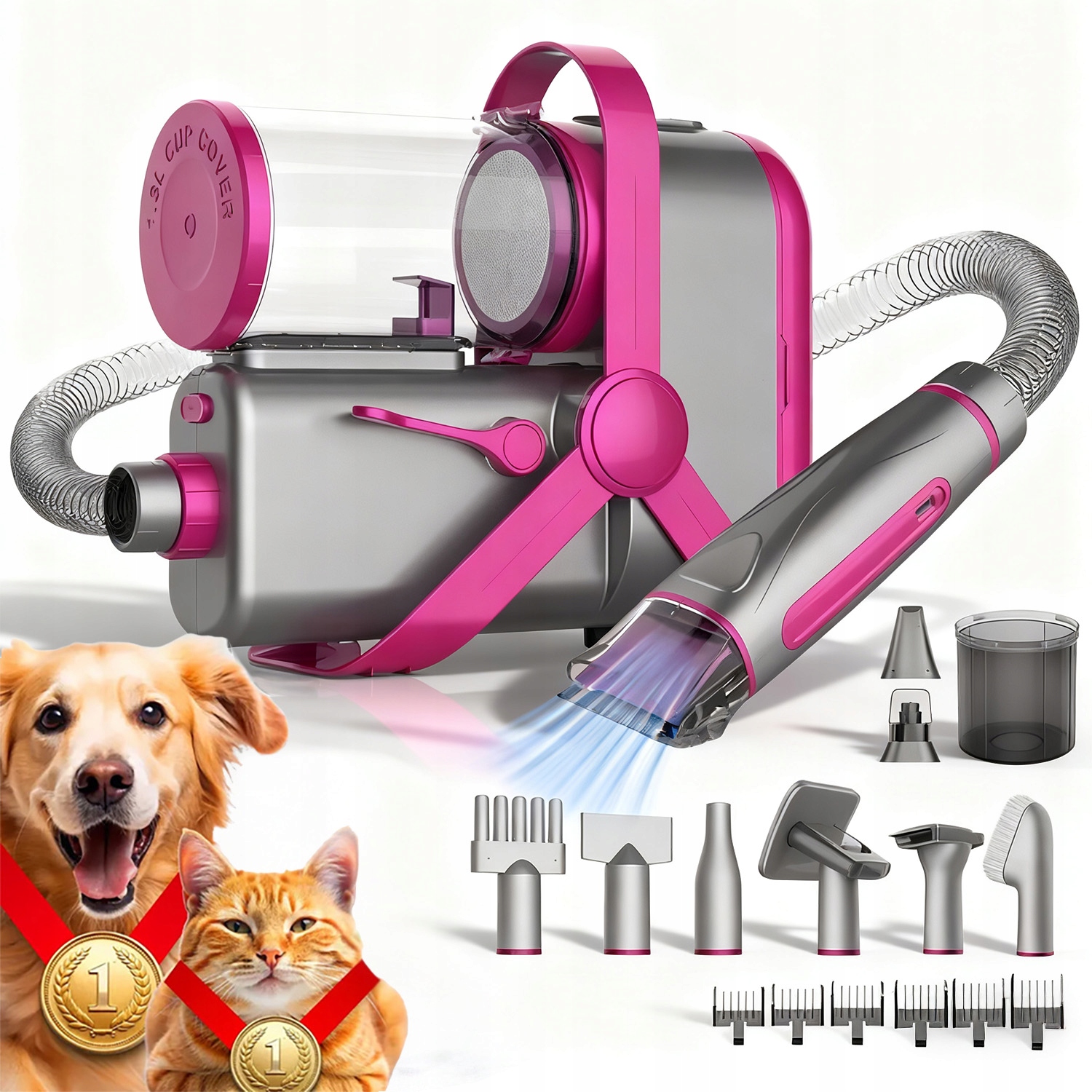 Profesionální stroj na stříhání psů pro kočky s vysavačem 10v1