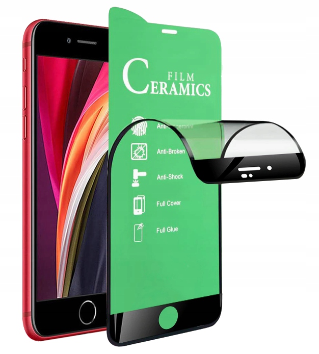 

Szkło Hybrydowe cały ekran do iPhone 7 8 Se 2020