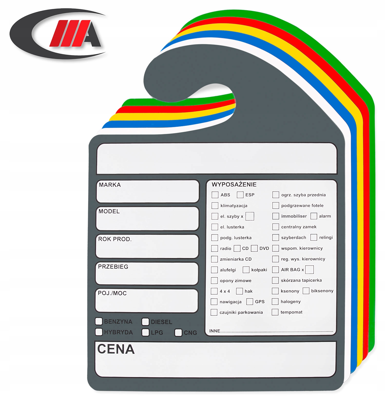 ZAWIESZKI KOMISOWE NA LUSTERKO AUTO KOMIS 50 szt. EAN (GTIN) 5906333750269