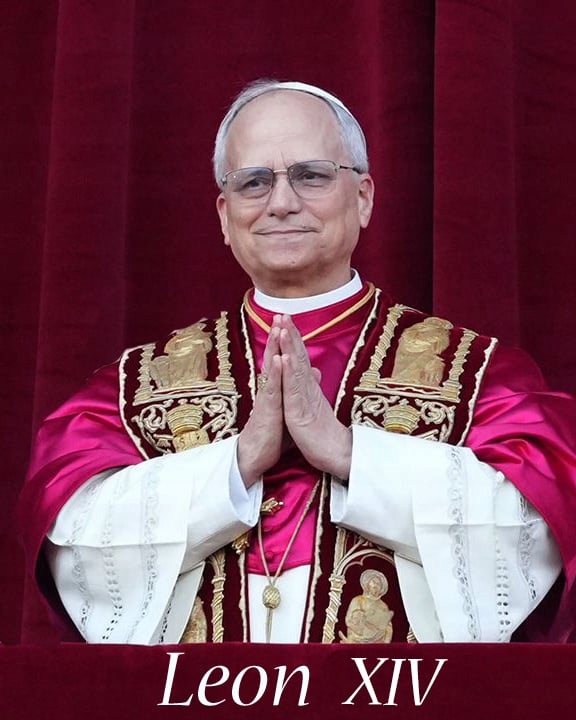 Diamantová výšivka Papež Lev XIV. Náboženství Náboženská modlitba Ježíš 60x80 cm