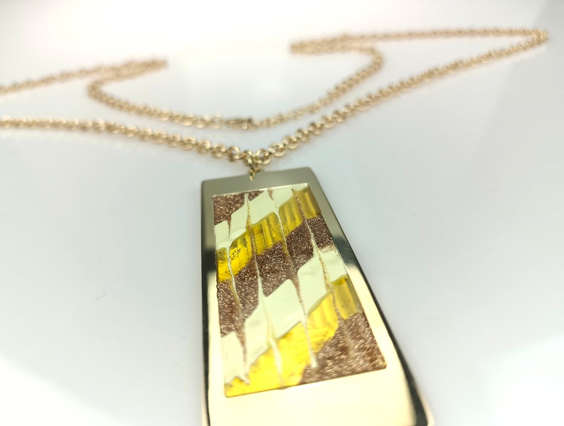 Italský Pozlacený Bronzový Náhrdelník S Brokátem, Den Svatého Valentýna