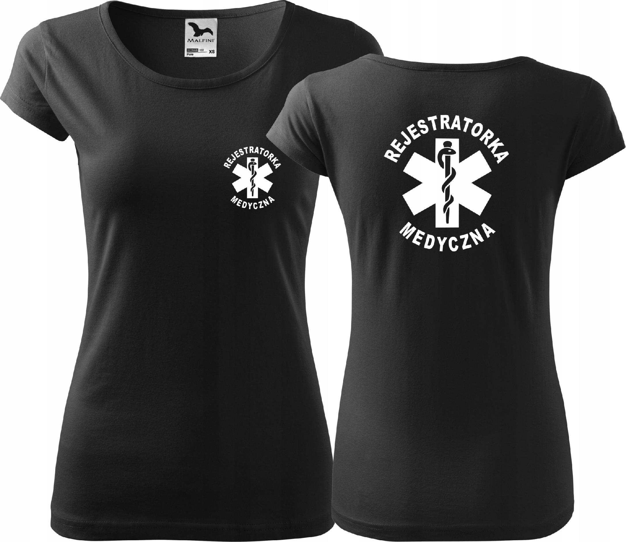 

Koszulka damska Pure Rejestratorka Medyczna Czarny