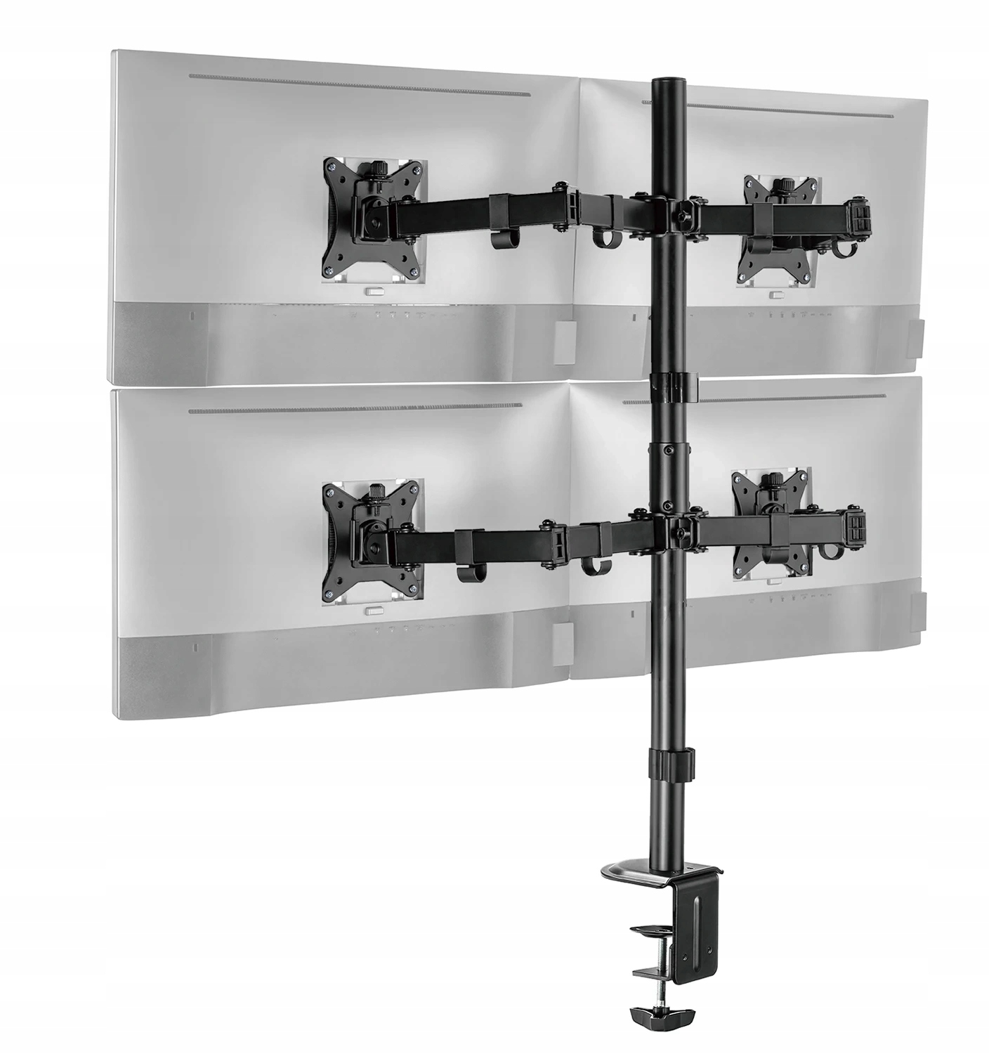 Regulowany uchwyt na 4 Monitory przegubowy Vesa 17-32 Spacetronik 36KG