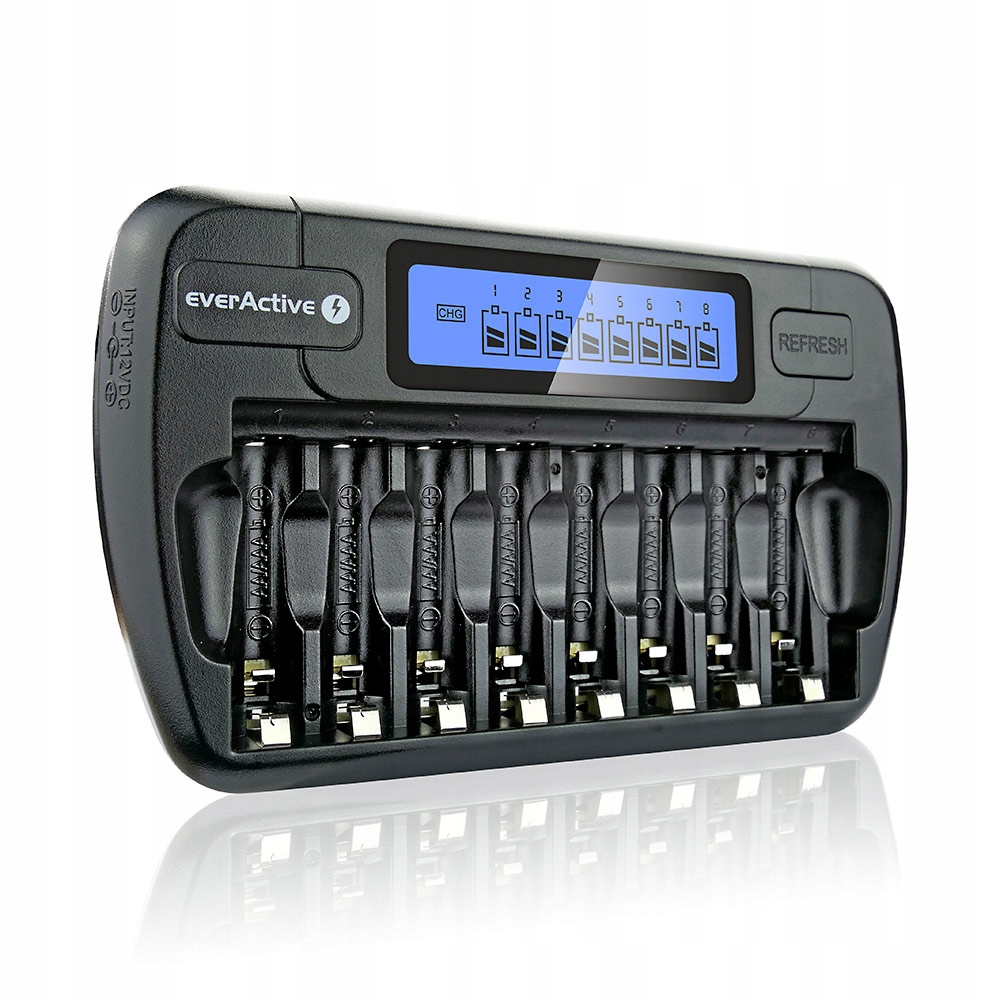 Ładowarka na 8 akumulatorków Aa Aaa R6 R3 LR6 LR3 everActive NC-800