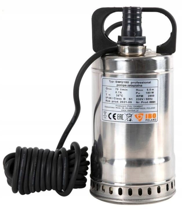Pompa Zatapialna Do Brudnej Wody Ibo Swq 180 Inox