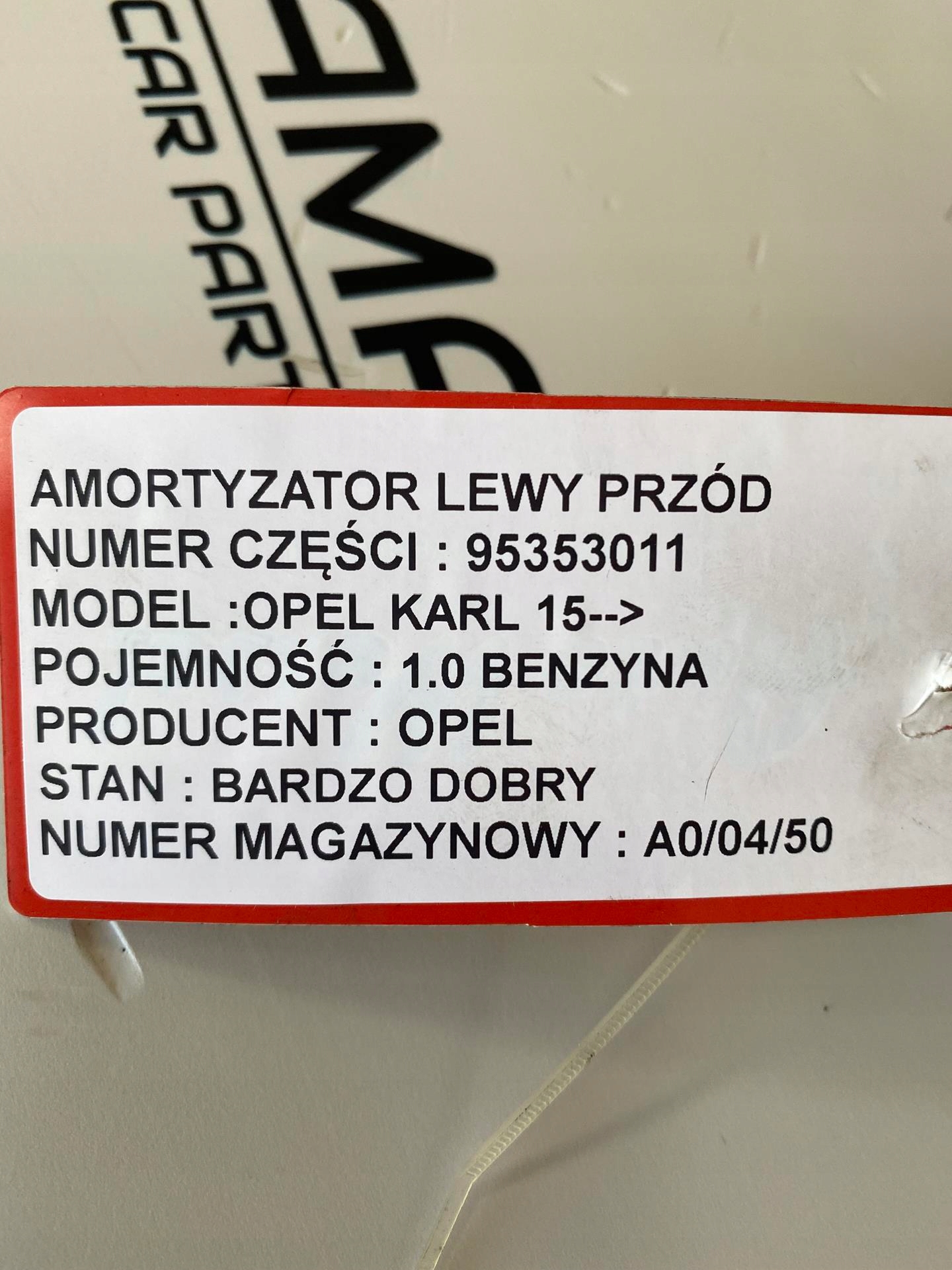 shock absorber left front OPEL KARL 95353011