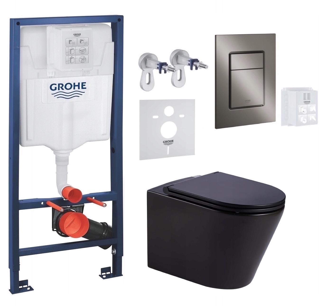 Wc rošt Grohe Rapid Sl s Wc misou Imprese Tornado a tlačidlom grafit