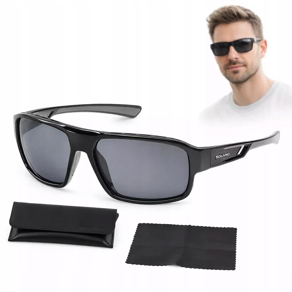Pánské polarizační brýle Solano SS21103A černé pro jízdu autem UV400