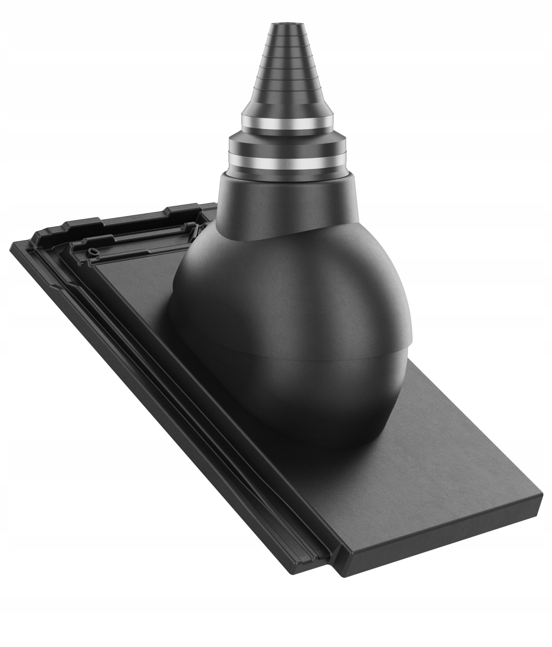 Anténní přechod těsného střešního průchodu Koramic Orea 9 Černý