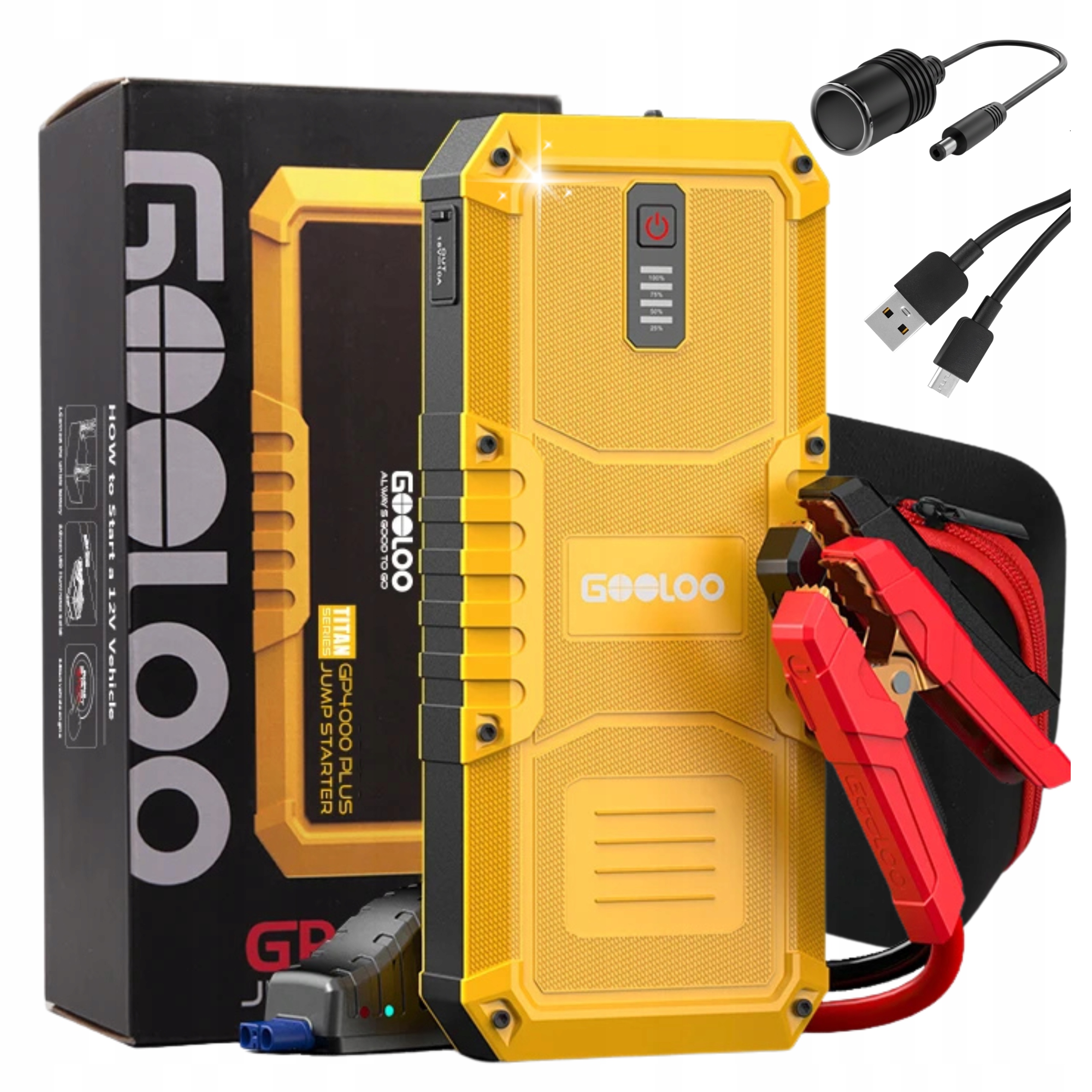 Mocne Urządzenie Rozruchowe Do Samochodu Jump Starter Rozruch Powerbank 12V