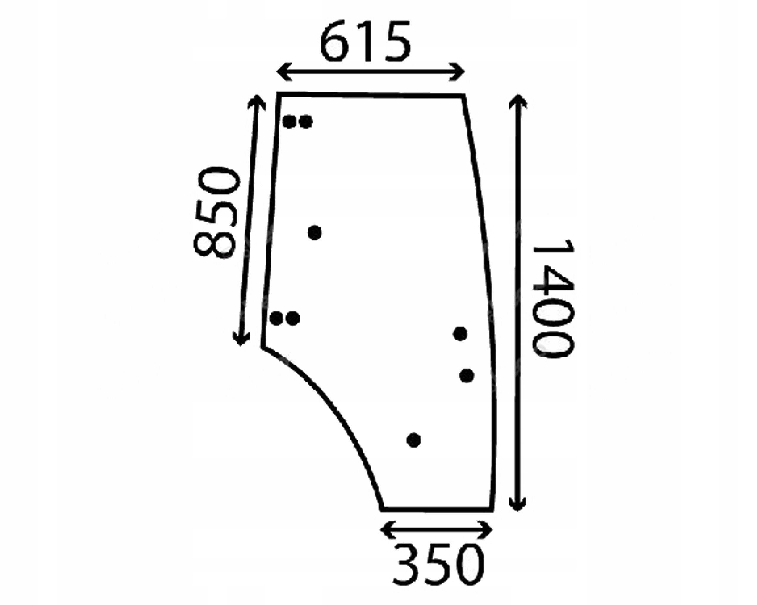 čelní sklo pro traktor Fendt pravé dveře 210812030050