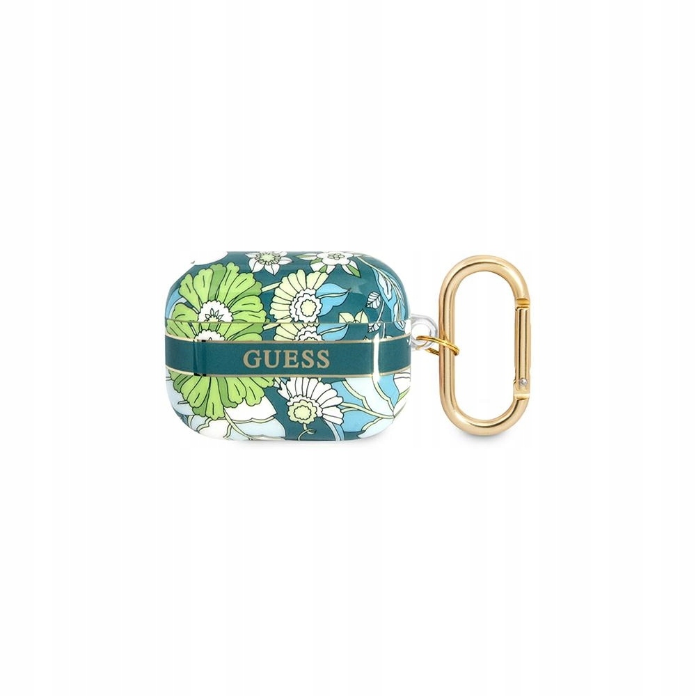 Etui Guess Flower Strap Collection na AirPods Pro zielone Guess