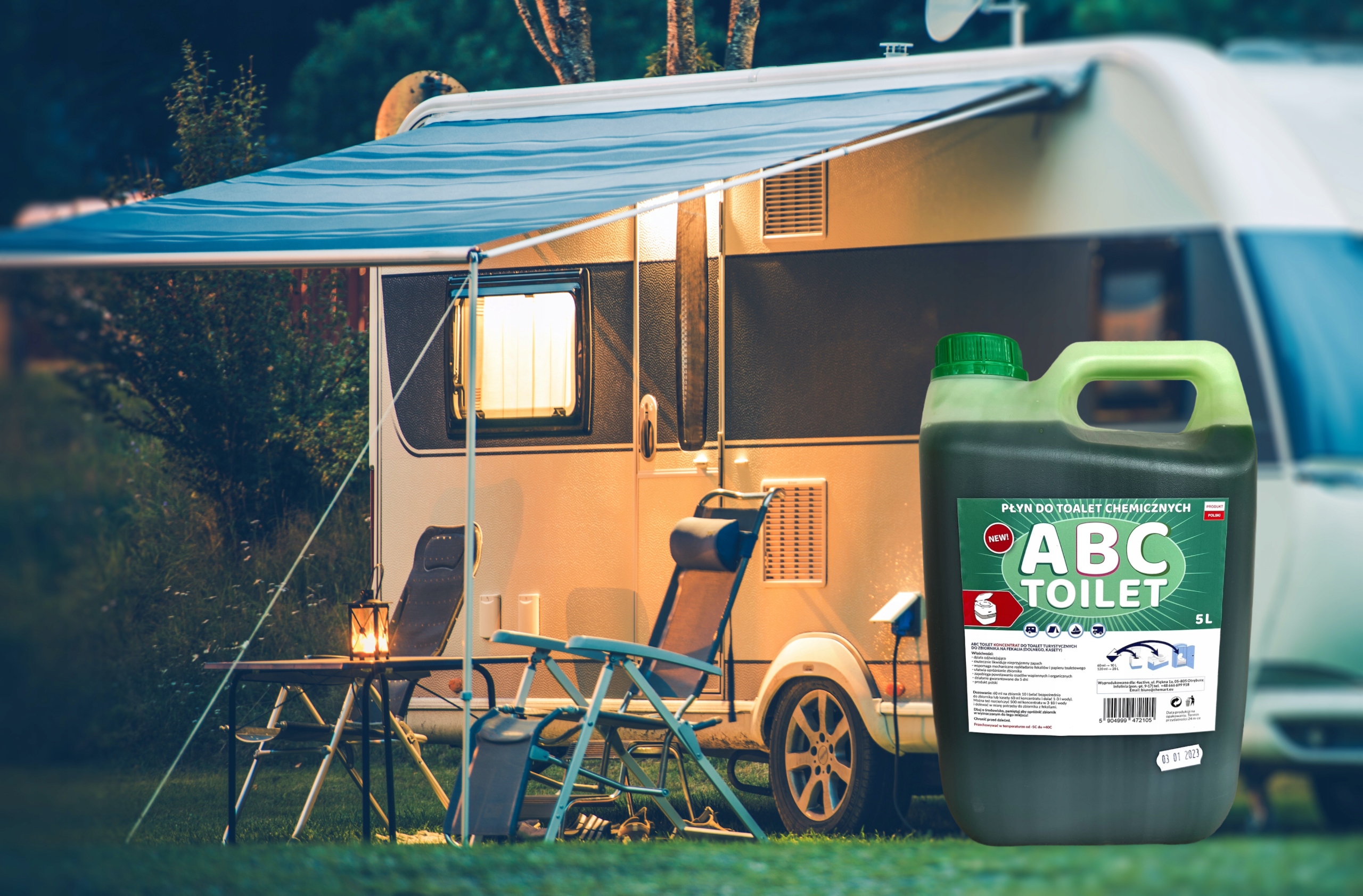 PŁYN DO TOALET TURYSTYCZNYCH ABC TOILET 5L GREEN Marka inna