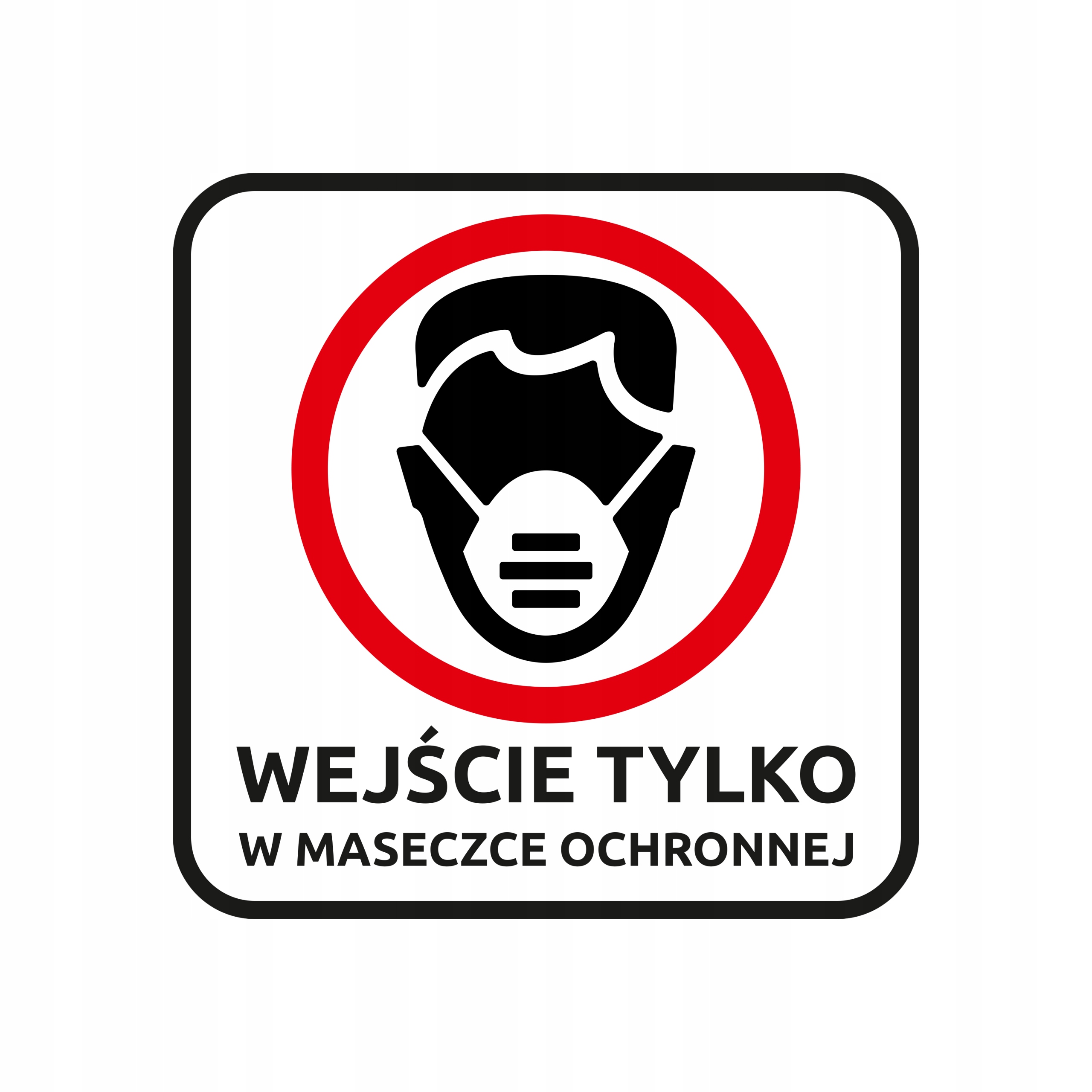 NAKLEJKA NA SZYBĘ 20 cm WEJŚCIE TYLKO W MASECZCE 2