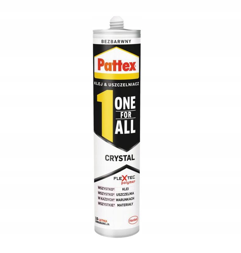KLEJ MOTAŻOWY PATTEX ONE FOR ALL CRYSTAL GLUE 290G