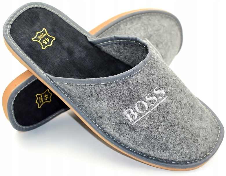 Kapcie MĘSKIE POLSKIE PANTOFLE Domowe SUPER PREZENT R. 40 - 25,5 cm