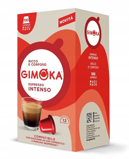 Kapsułki do Nespresso Gimoka Espresso Intenso Kawa 100 szt