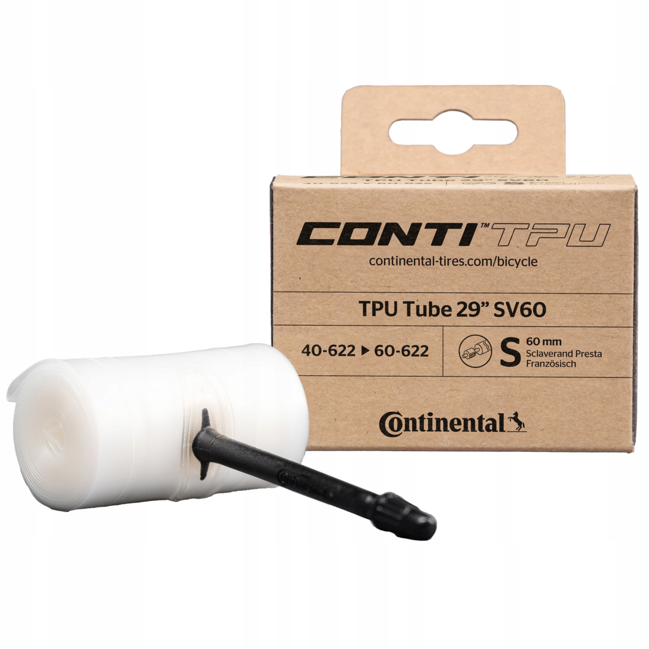 Continental Dętka rowerowa Mtb Tpu 29" Sv Presta 60 mm 29x1.75/2.35 45g