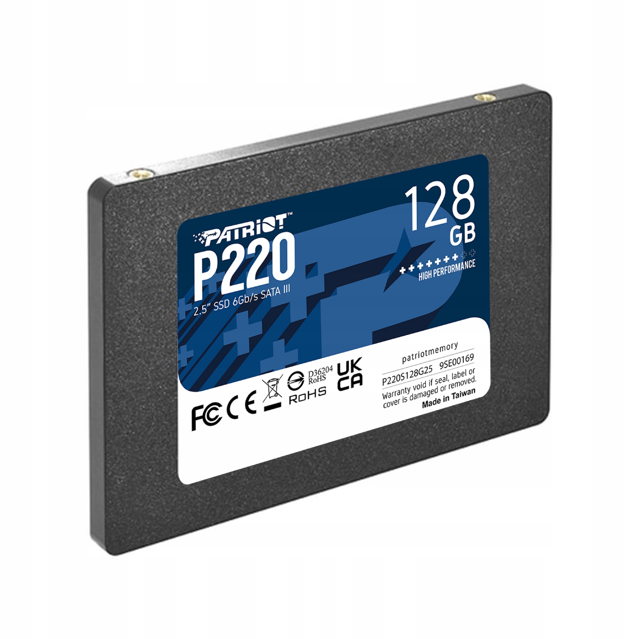 Dysk SSD PATRIOT 128GB P220 SATA3 2.5'' 550/480 MB/s Kod producenta P220S128G25