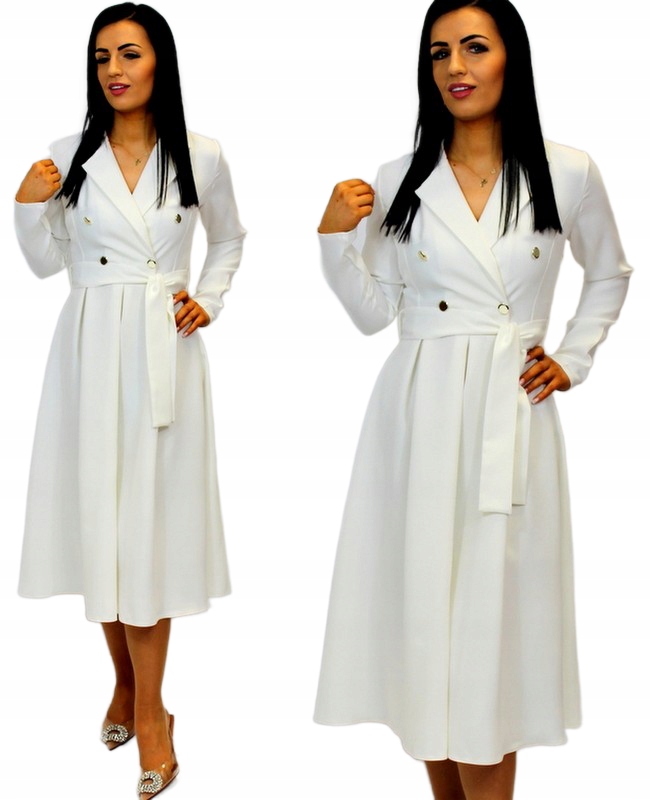 Elegantní Šaty Svaté Přijímání Obálka Výstřih Ecru XXL