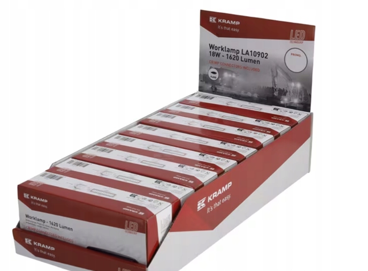 Pracovní Lampa Obdélníková 8ks Led 18W 1620lm 12/24V Soustředěné Světlo