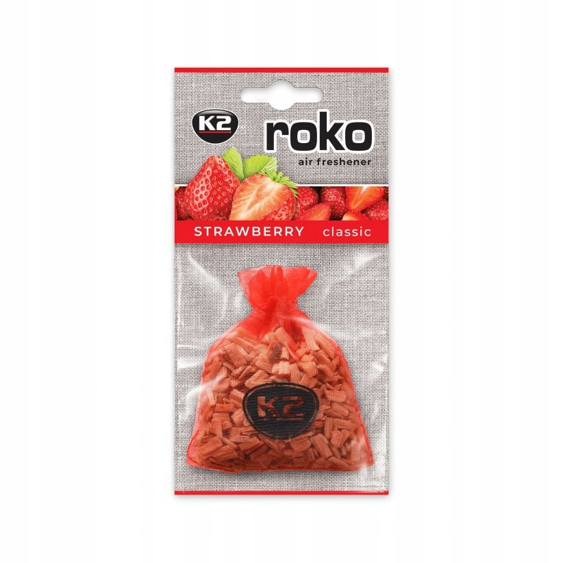 

K2 Roko Truskawka zapach do auta w woreczku