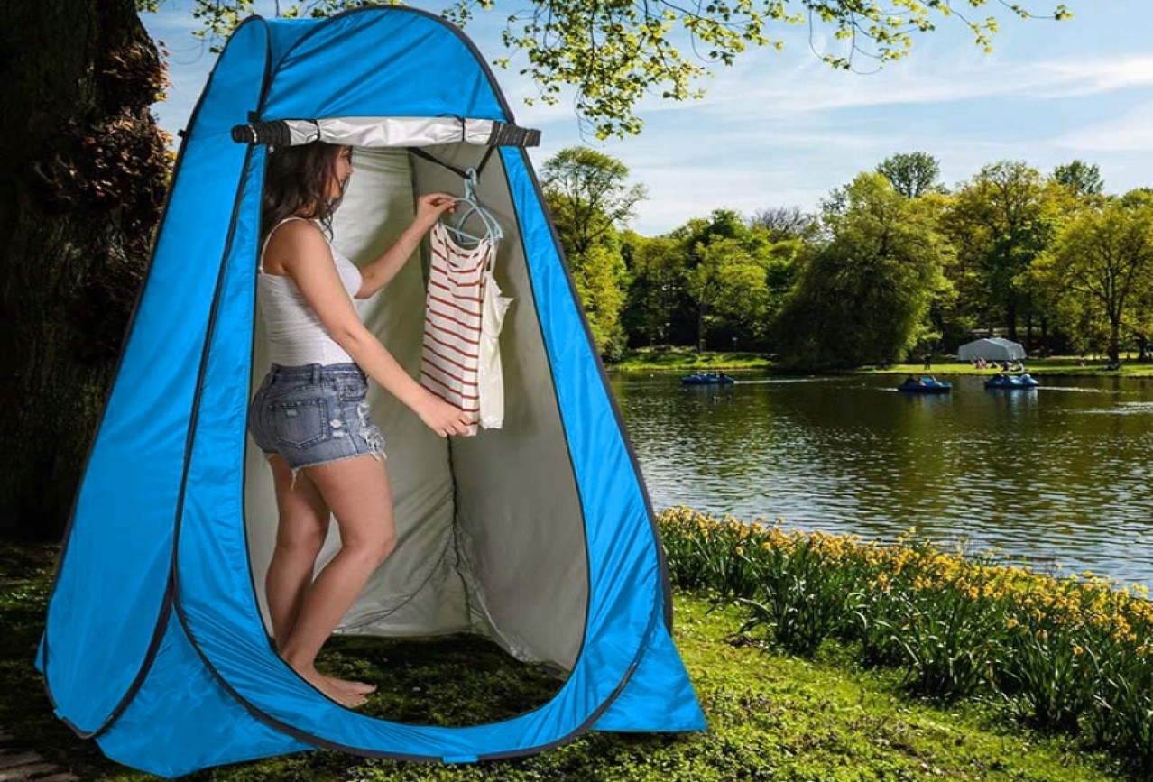 2W1 NAMIOT TOALETA PRZEBIERALNIA PRYSZNIC SOLARNY ZBIORNIK BANIAK 40L Marka inna