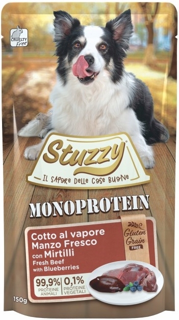 Stuzzy pro psy Grain Free Monoprotein Hovězí s borůvkami 150 g