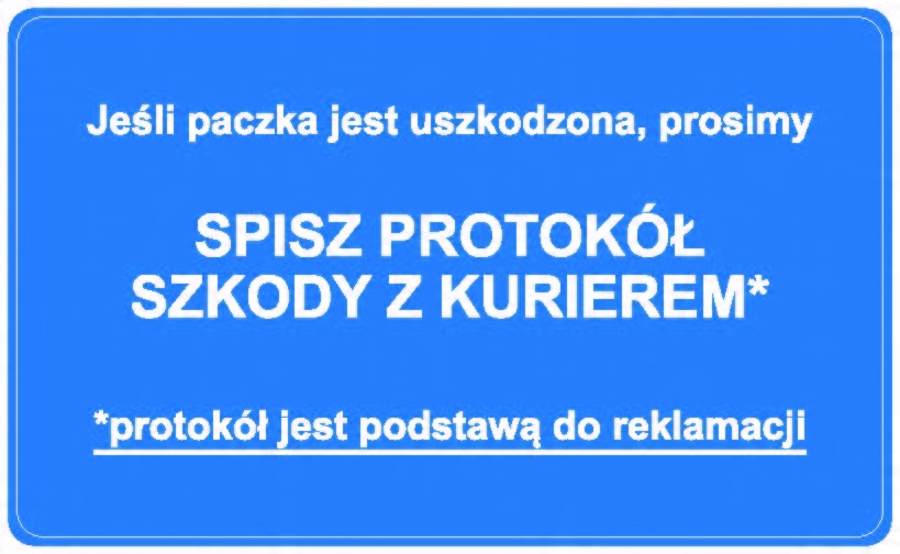 

Naklejki Spisz protokół szkody z kurierem 500szt.
