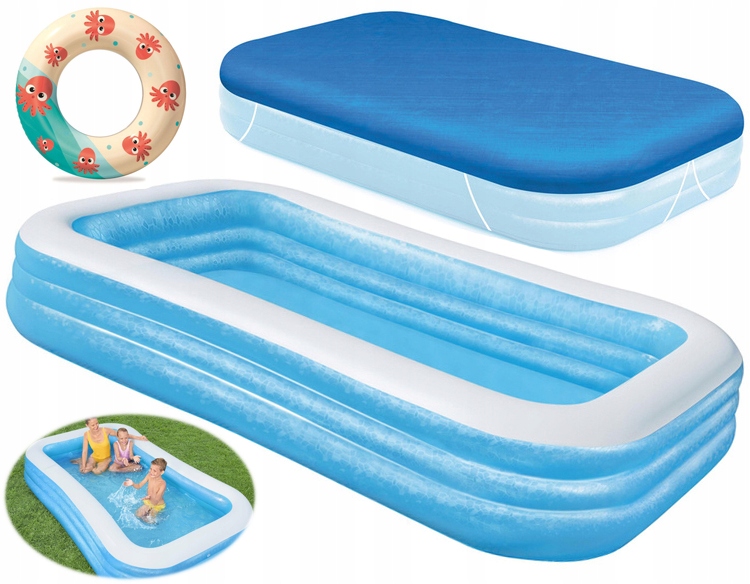 3v1 Záhradný Bazen Bestway Veľký 305x183x56 Pokrievka