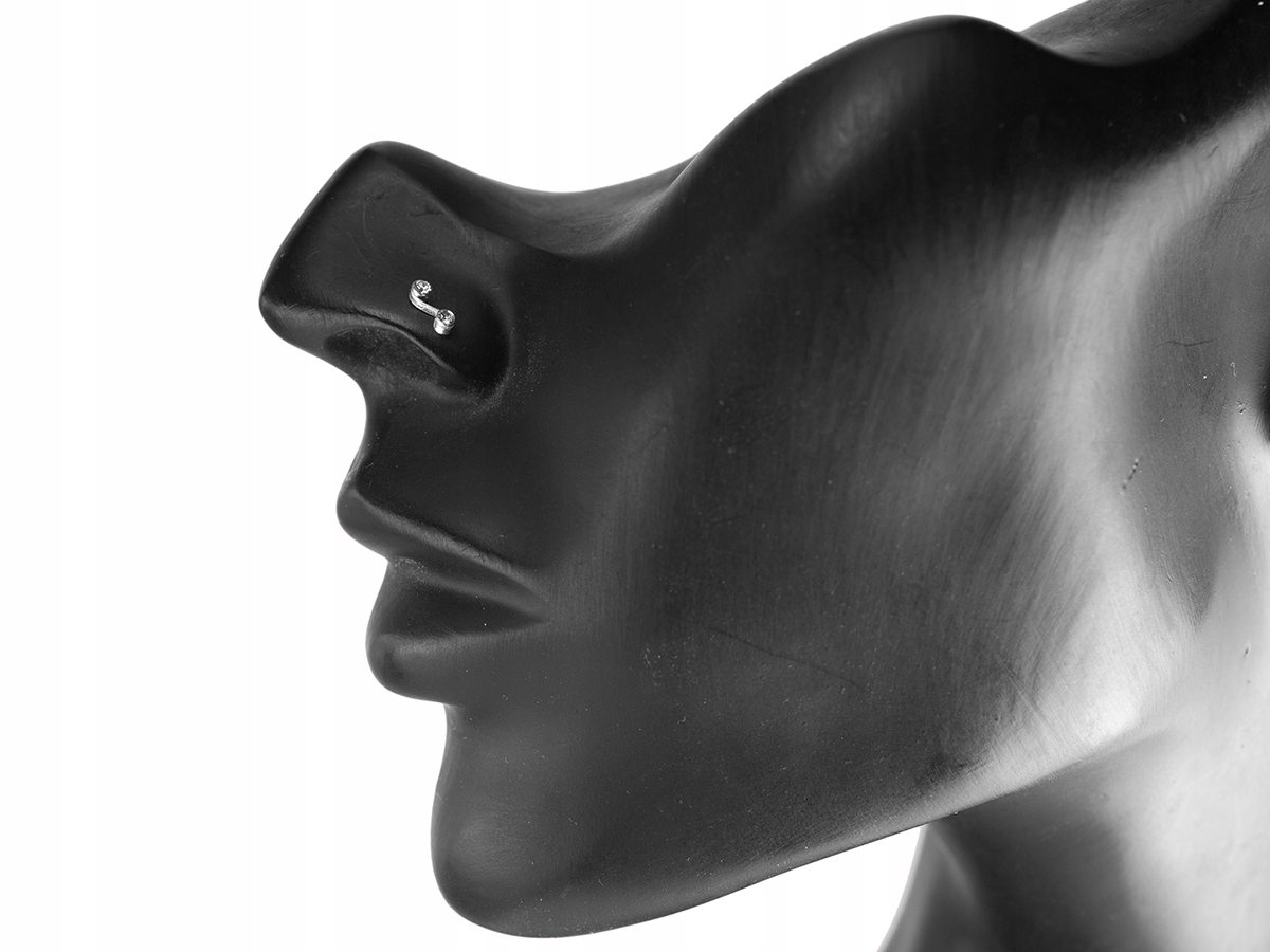 VERSIL kolczyk do nosa nos 'S' cyrkonie SREBRO 925 Marka Inna marka