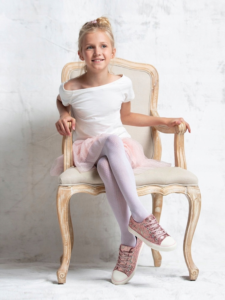 RAJSTOPY 30 DEN! AŻUROWE ROMBY! Rozm. 128-134 Kod producenta RAM-0061G