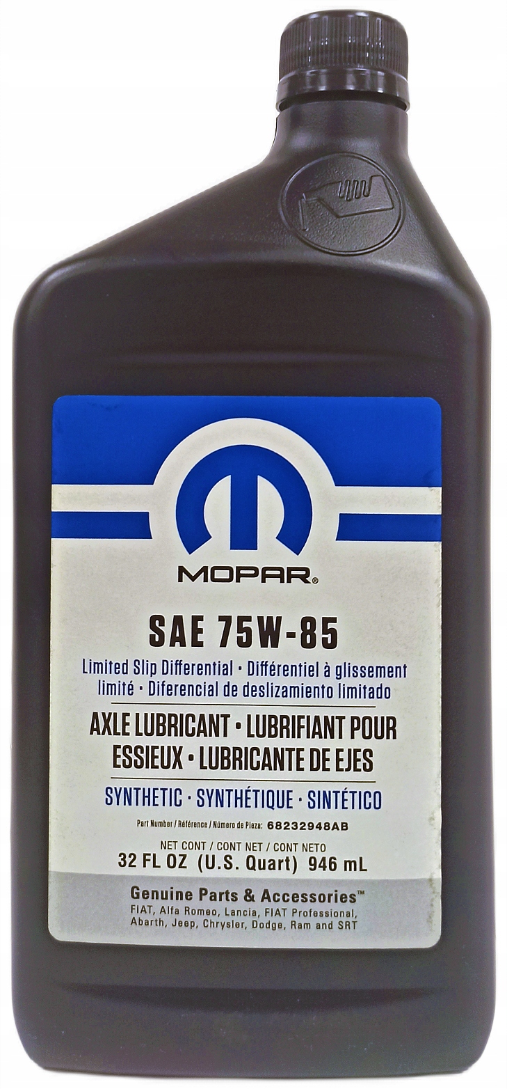 Mopar 75W85 68232948AB 68083381AA Syntetický Olej Na Most
