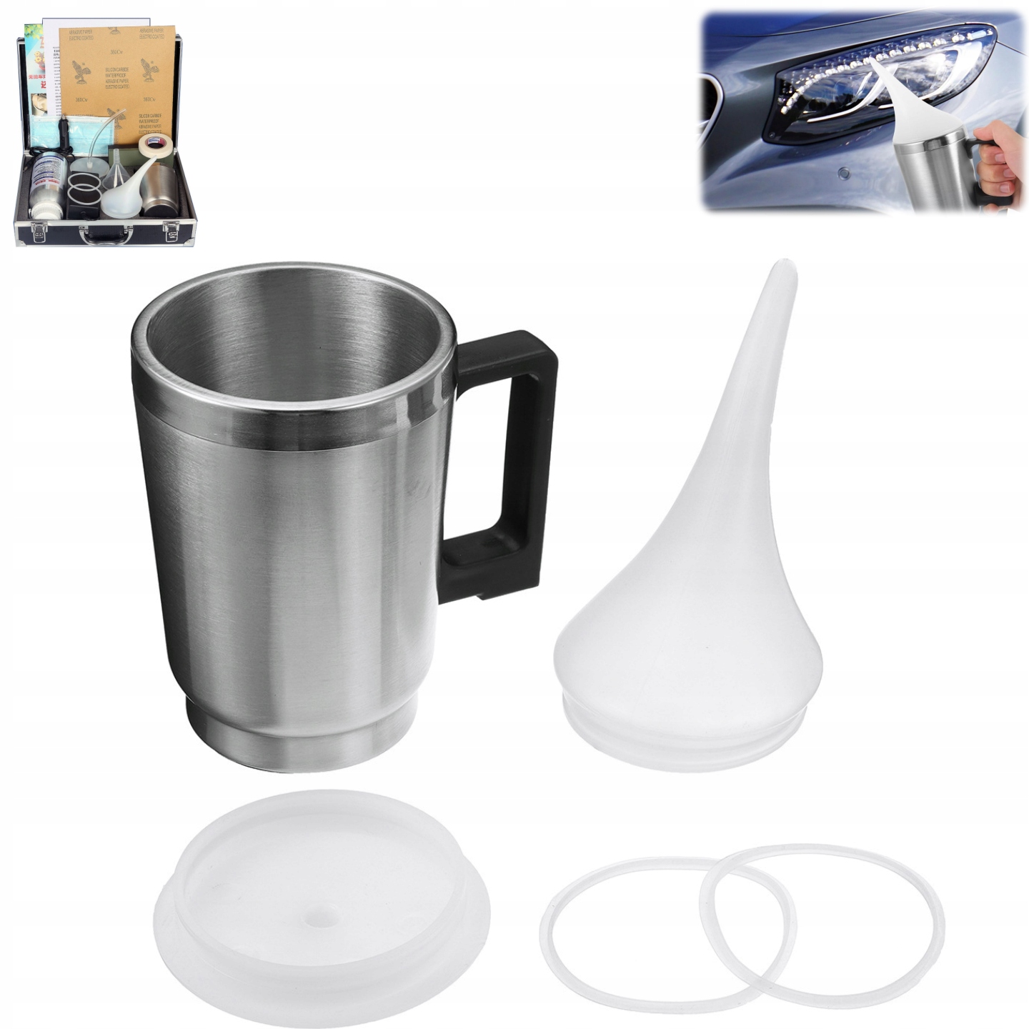 Sada Pro Leštění Regenerace Světlometů Automobilů