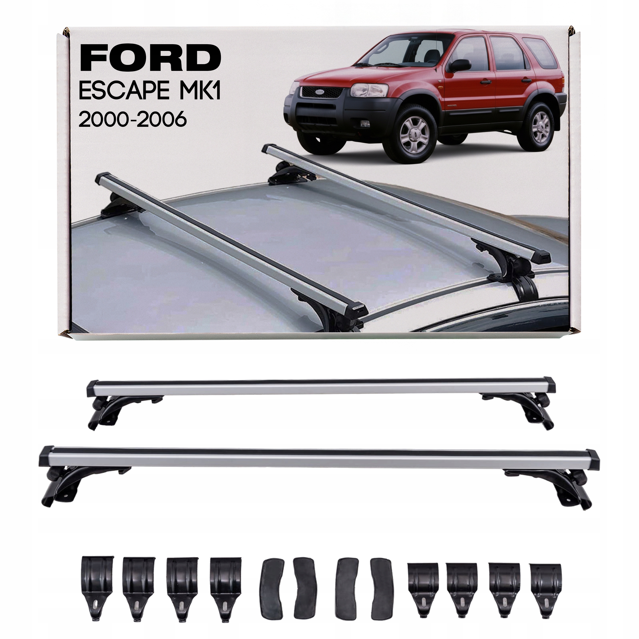Ford Escape MK1 I 2000-2006 Strešný Nosič Tyče Na Strechu 120 CM